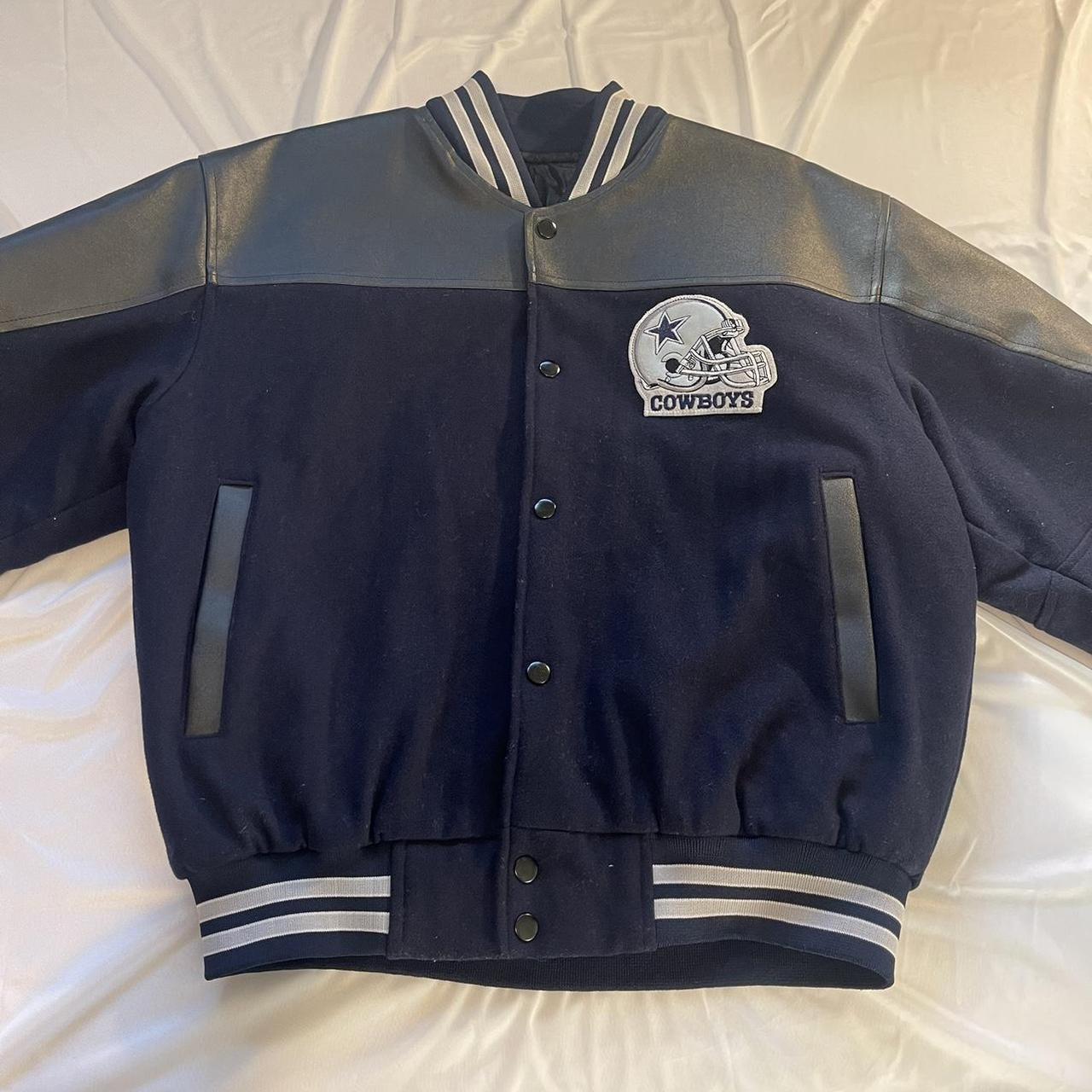 Vtg 90's Dallas Cowboys G III Suede Leather varsity - Depop