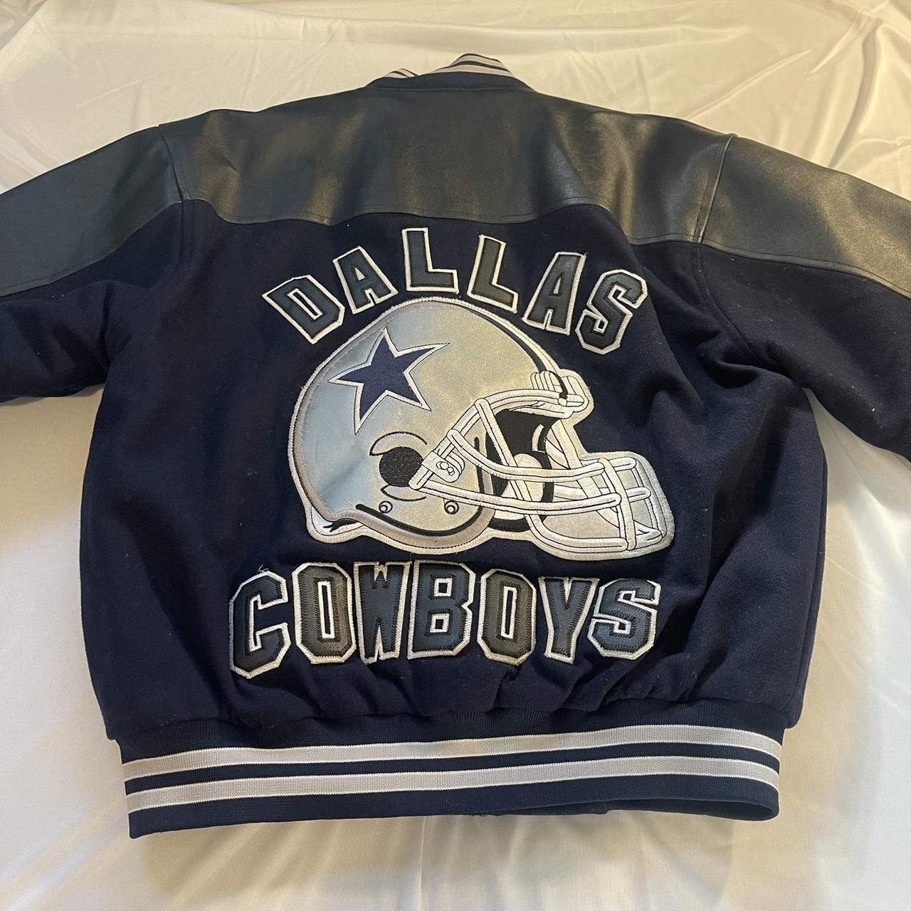 Vtg 90's Dallas Cowboys G III Suede Leather varsity - Depop