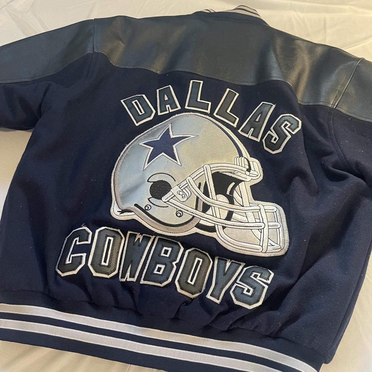 Vtg 90's Dallas Cowboys G III Suede Leather varsity - Depop