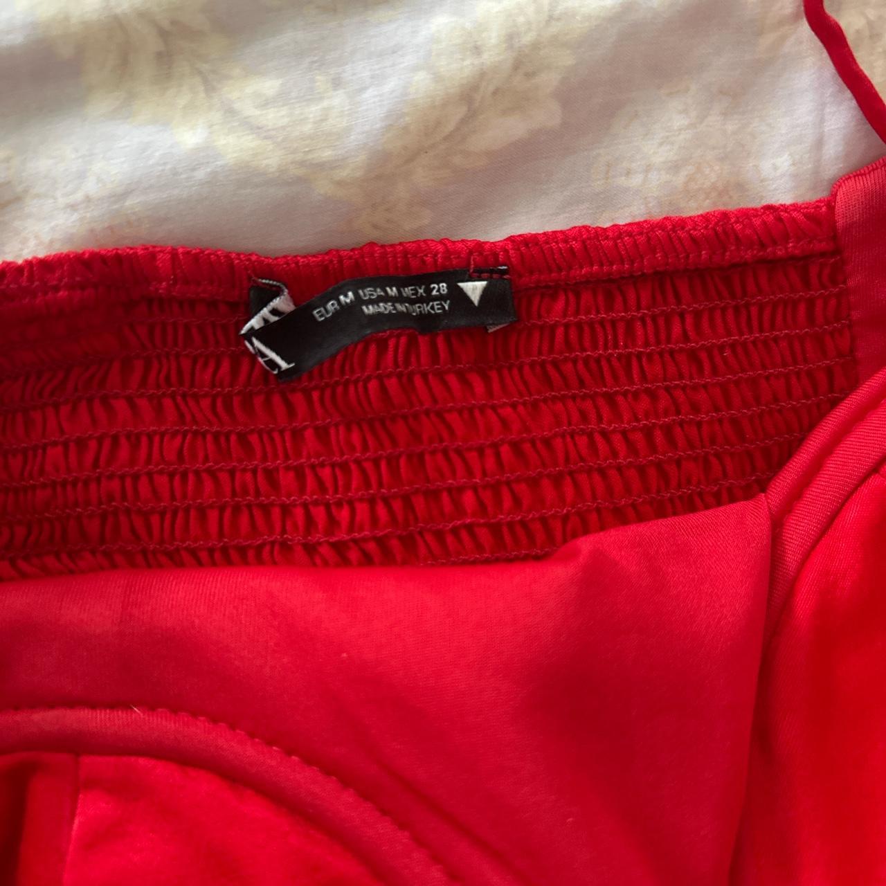 Zara Women's Red Bodysuit | Depop