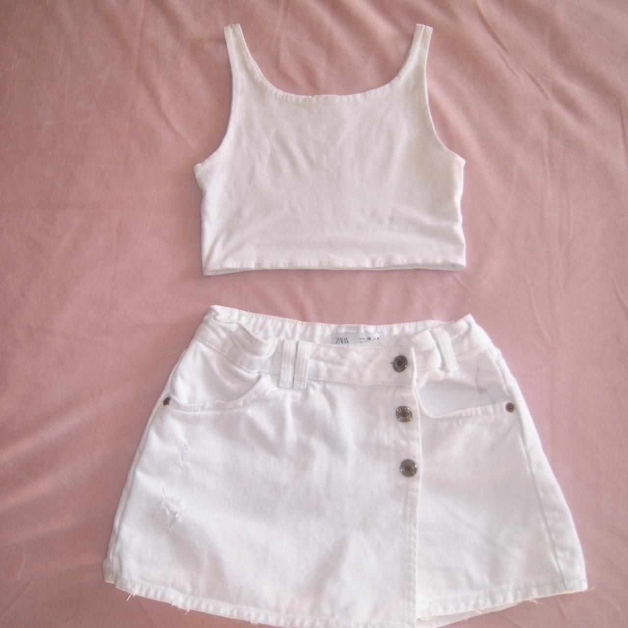 White Zara Crop Tops - Zara Kids Size 10- - Depop