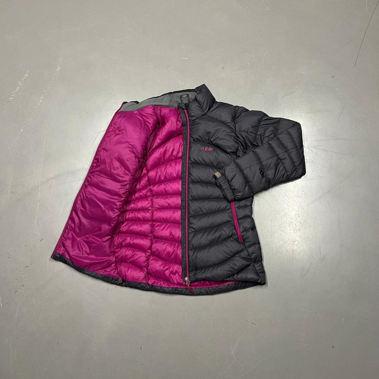 Grey and pink rab jacket best sale