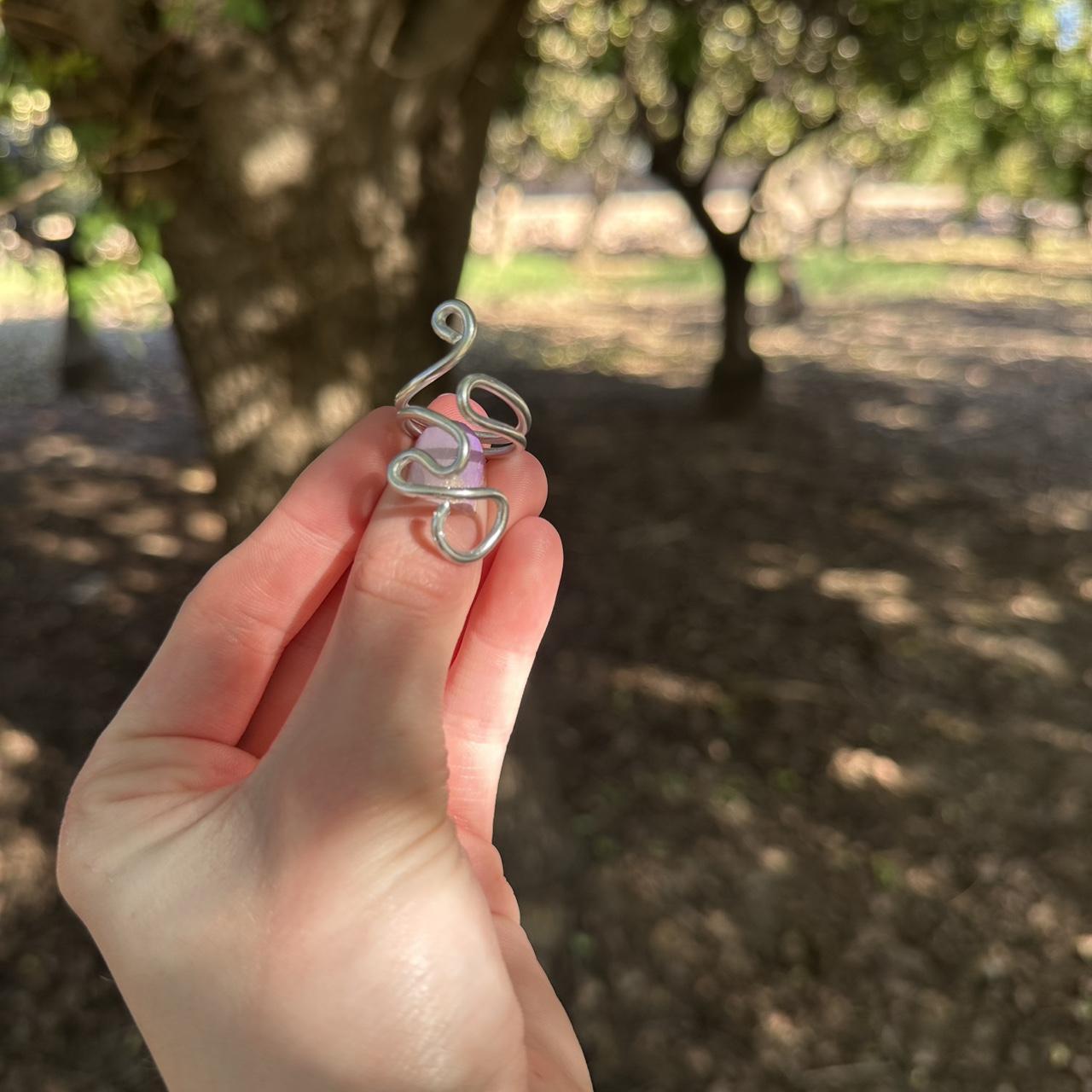 Women's Ring - Silver/Multi – Silver funky swirly… - image 1