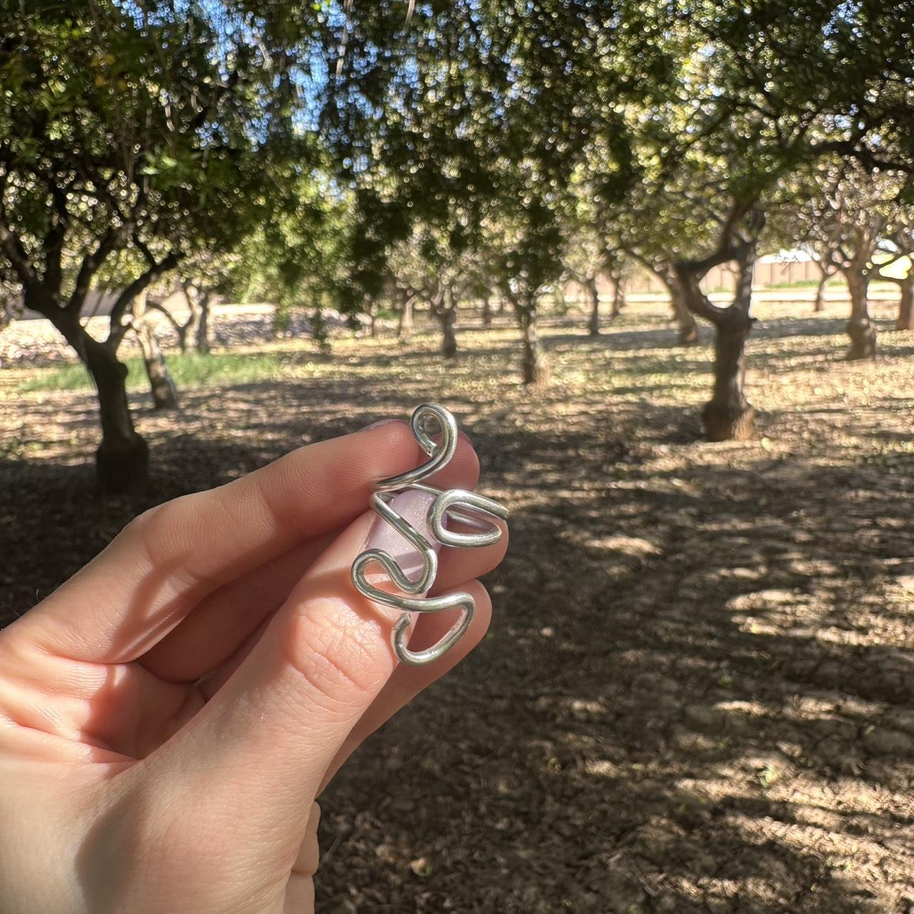 Women's Ring - Silver/Multi – Silver funky swirly… - image 4