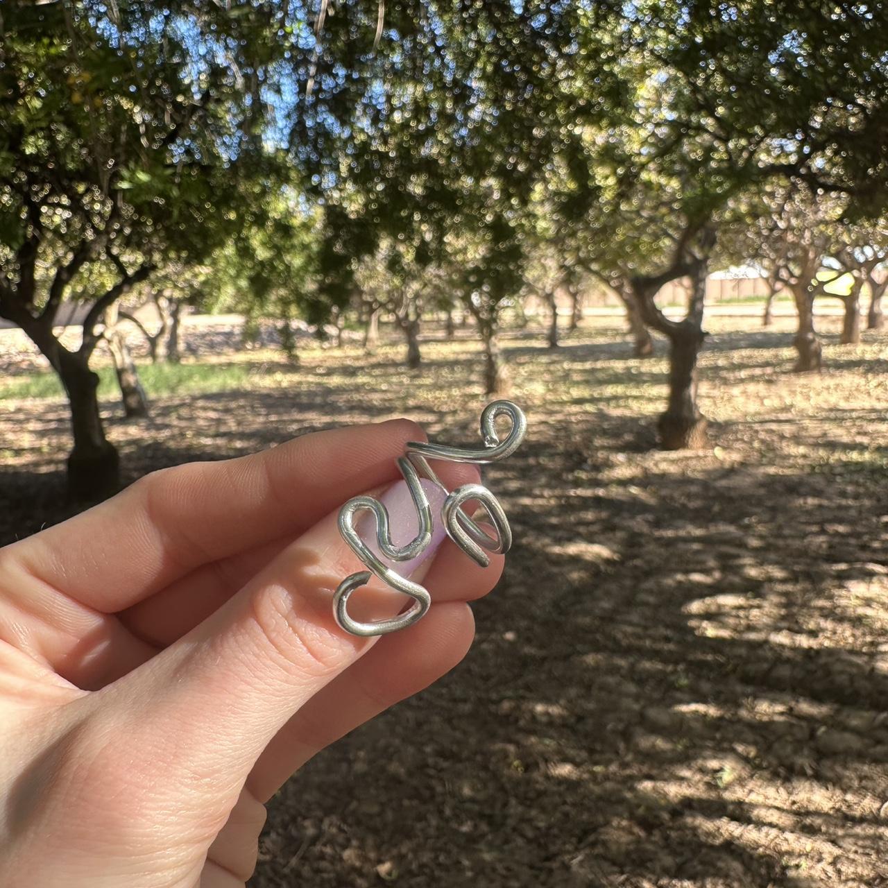 Women's Ring - Silver/Multi – Silver funky swirly… - image 3