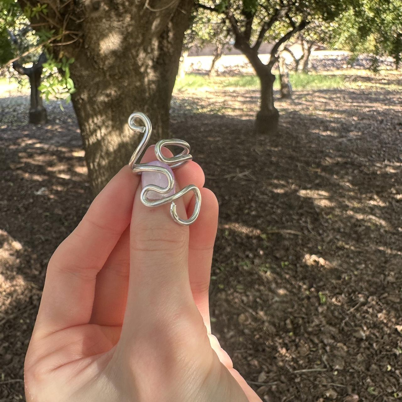 Women's Ring - Silver/Multi – Silver funky swirly… - image 2