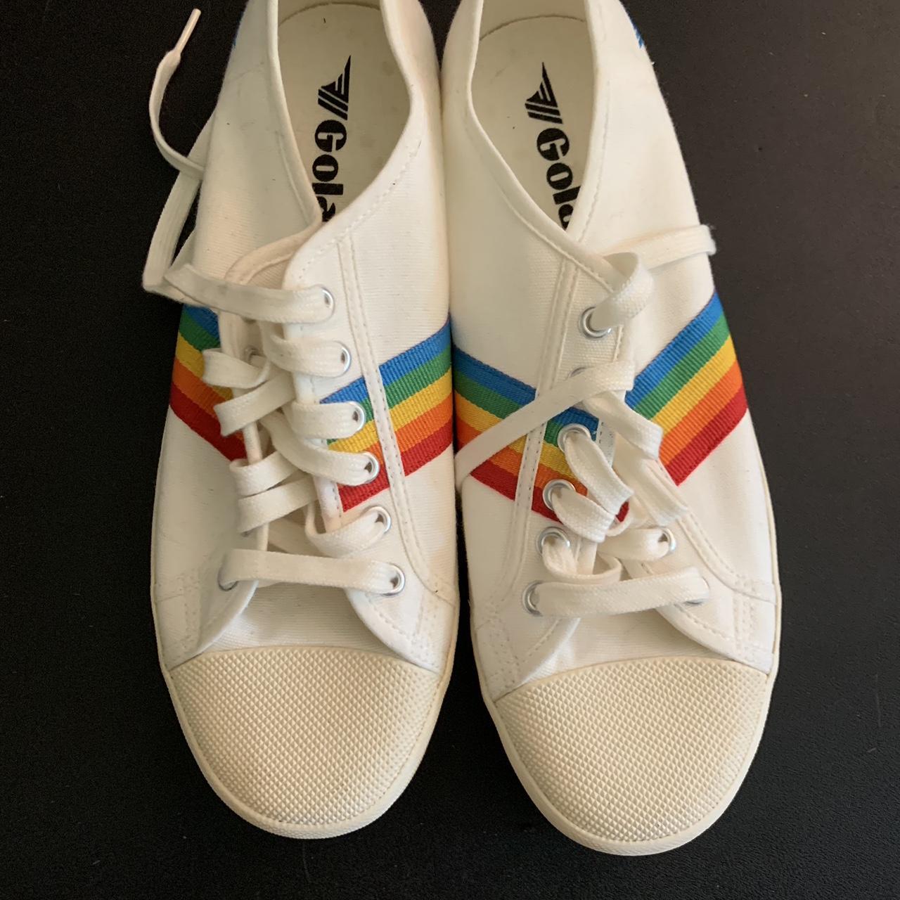 Gola Rainbow Sneakers Women s 10 White with Rainbow