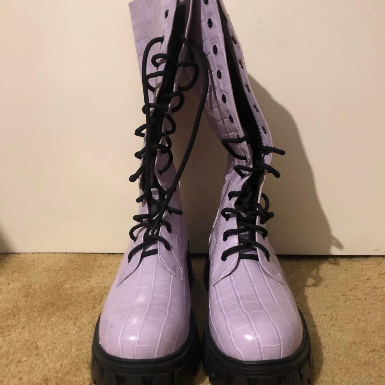 KOI Footwear Trinity Lilac Croc Knee Depop
