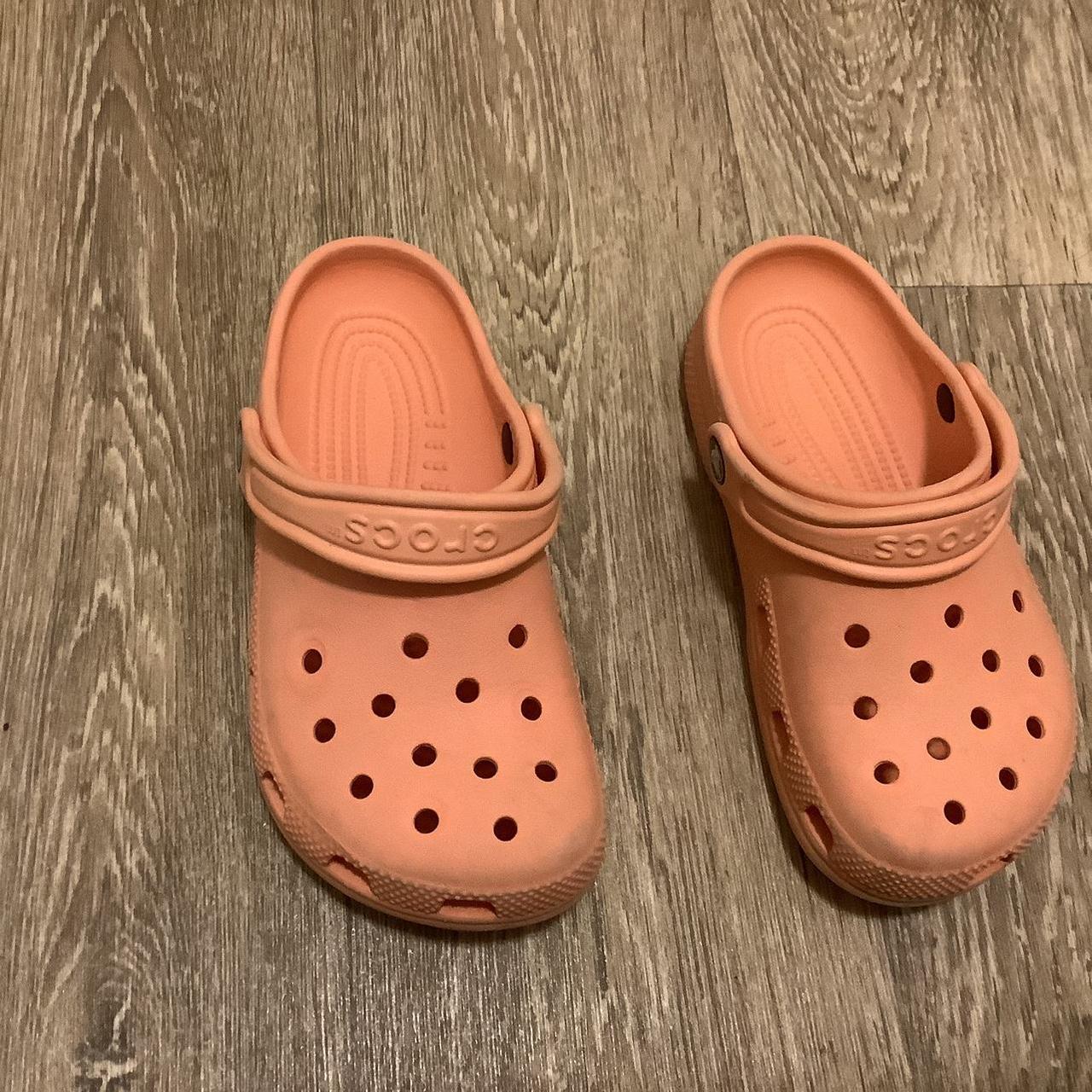 Kids size crocs papaya colour Have Depop