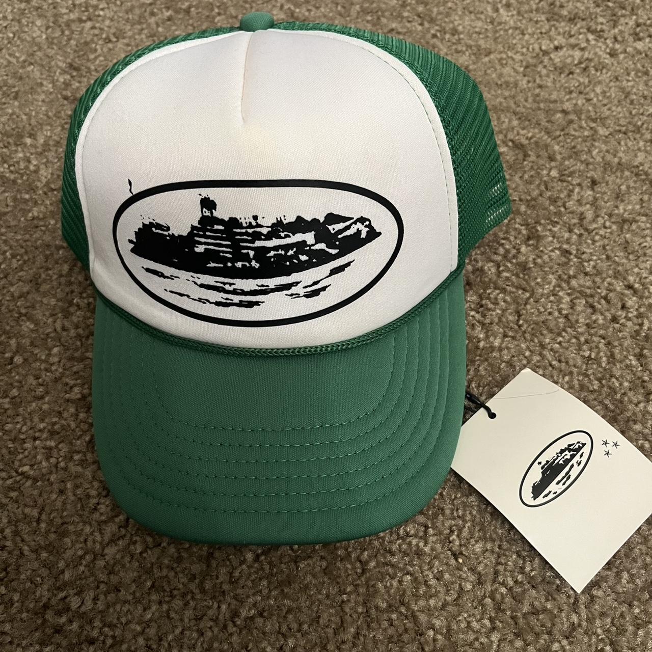 White corteiz beanie with black writing, good condition | Depop