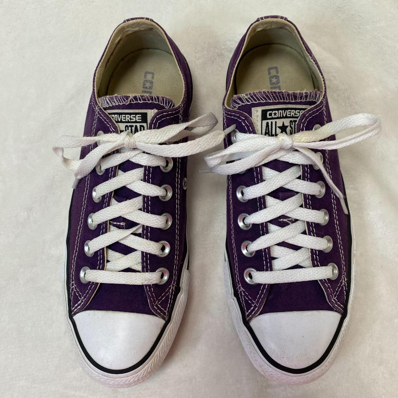 Converse All Star Purple Low Top Canvas Depop