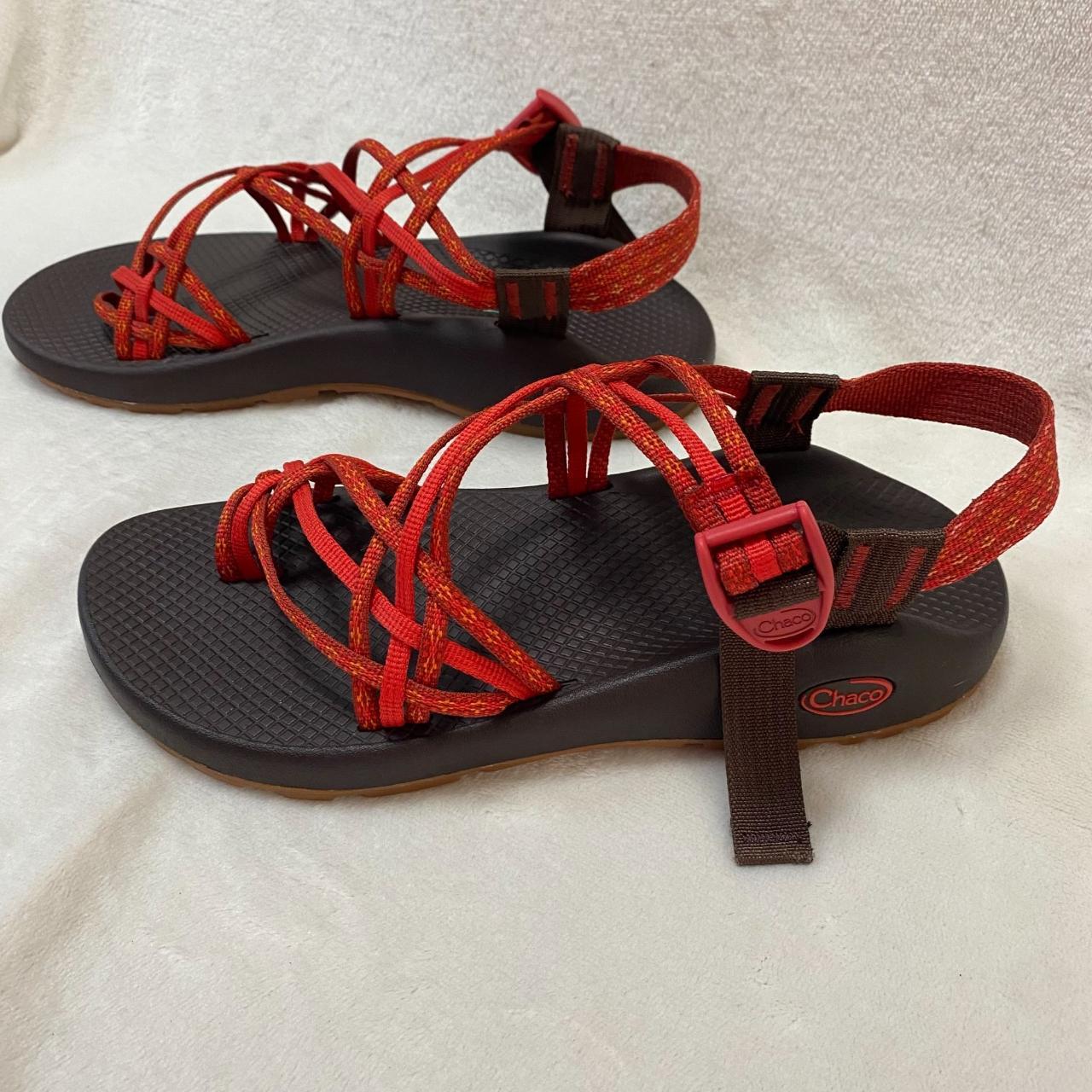 chaco red sandals