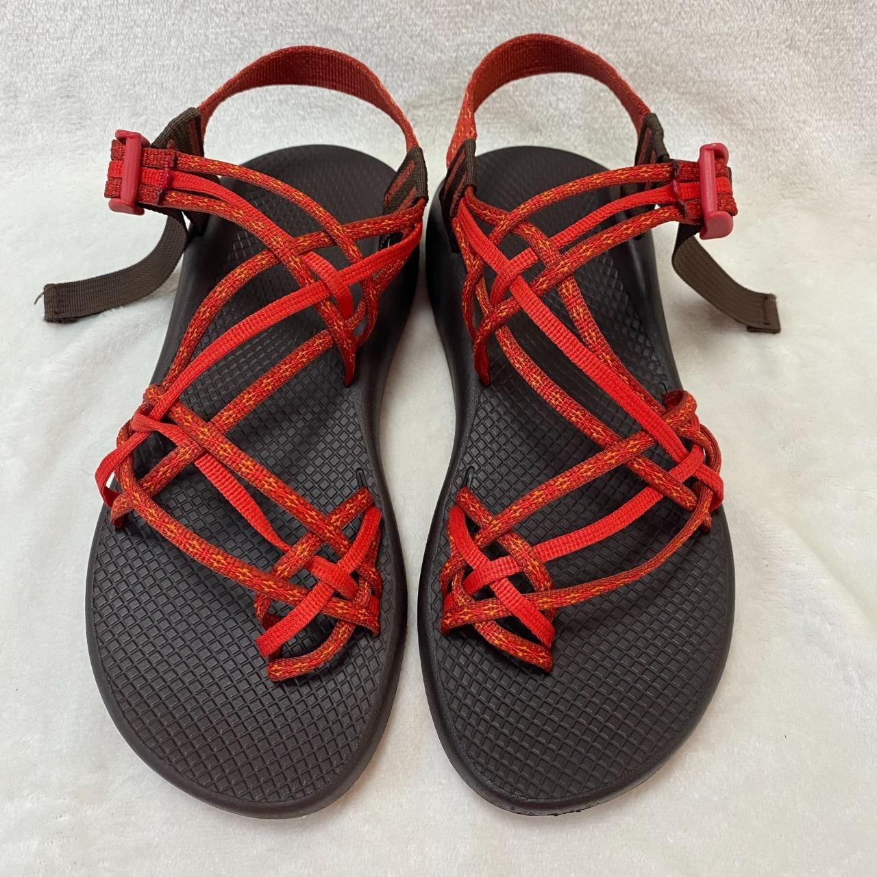 chaco red sandals