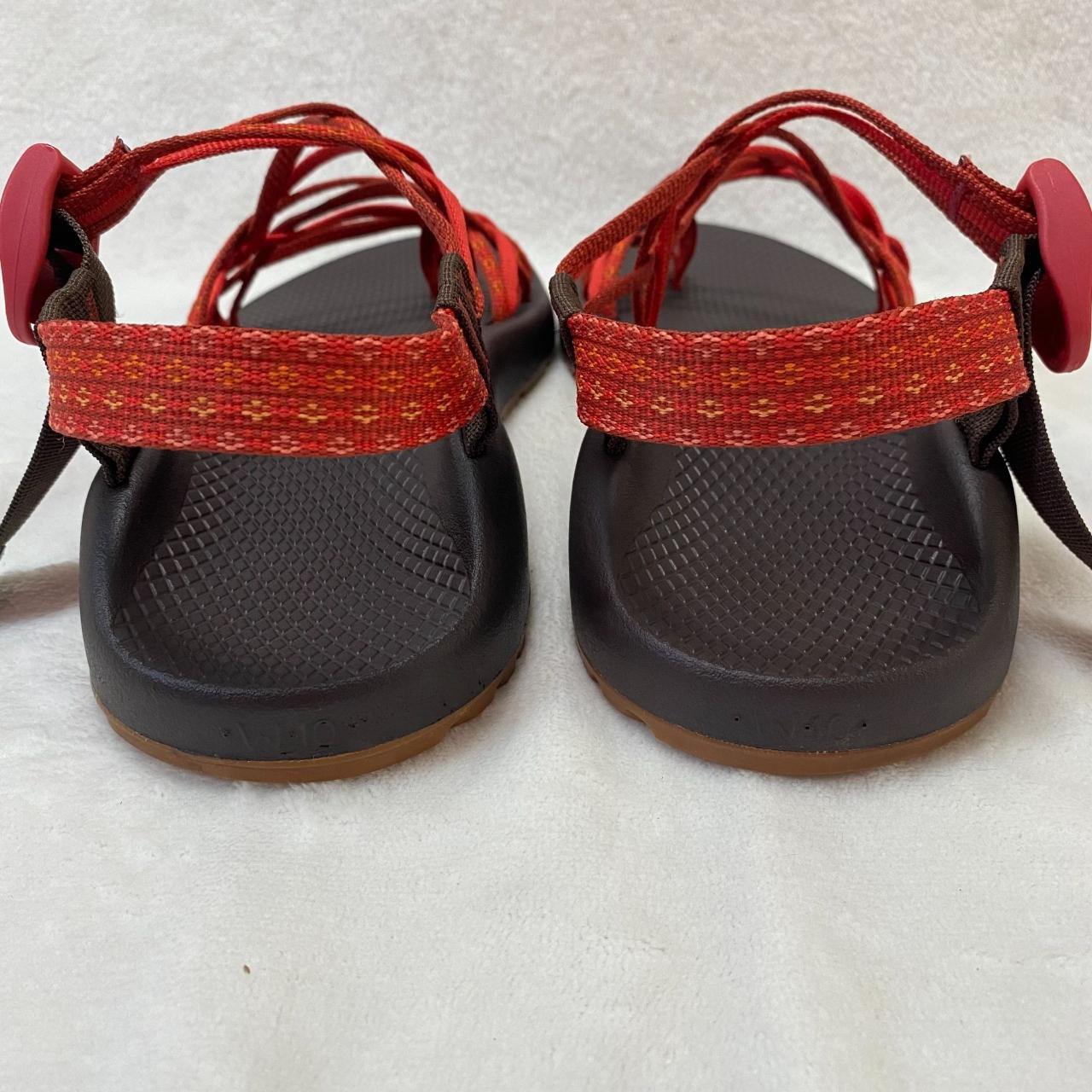 chaco red sandals