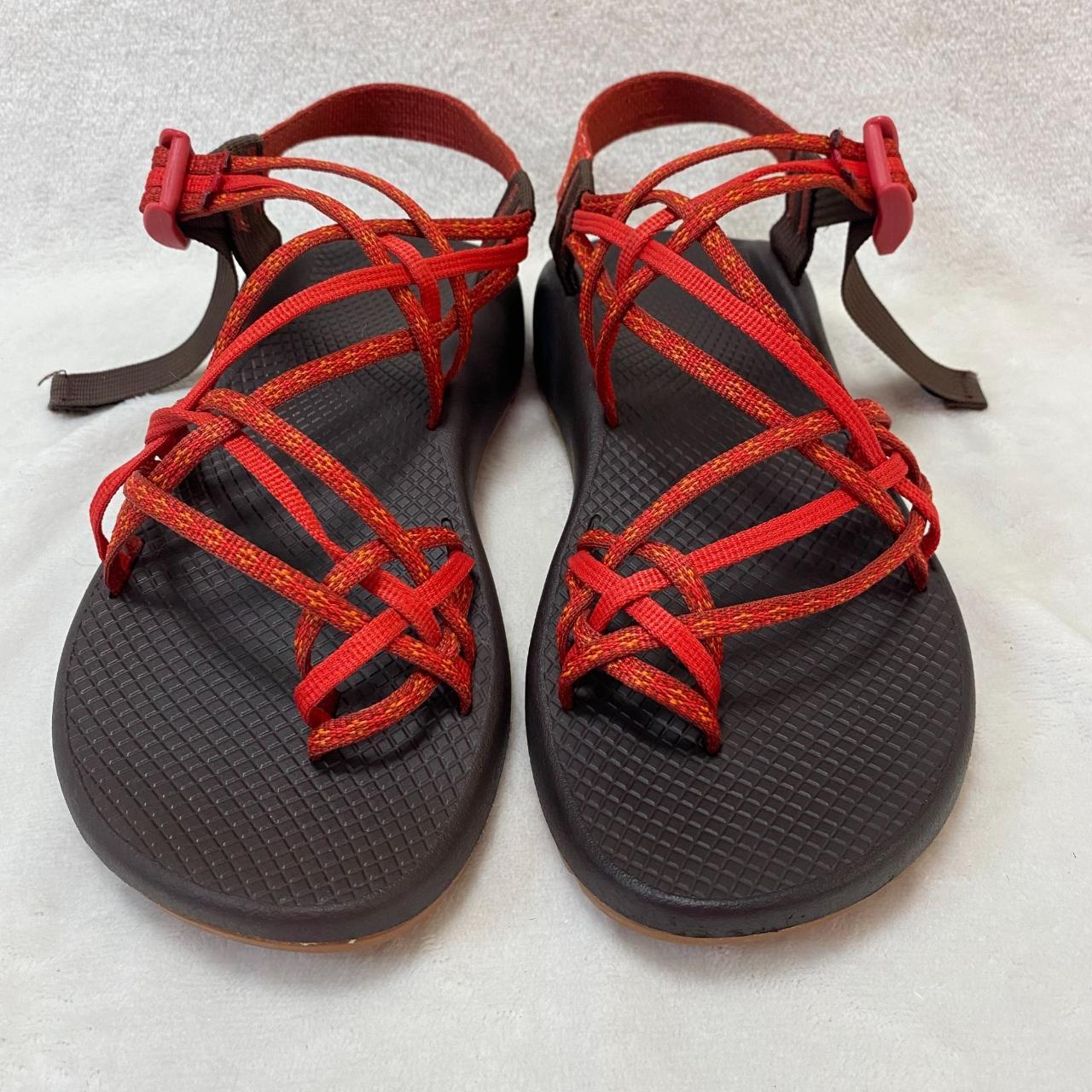 chaco red sandals