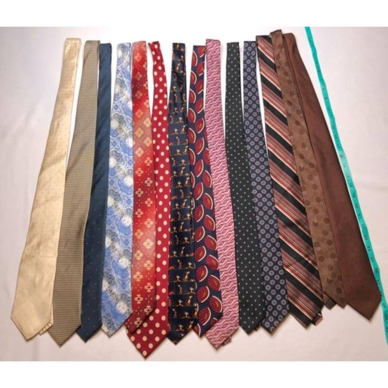 A collection of 14 vintage ties featuring designs... - Depop