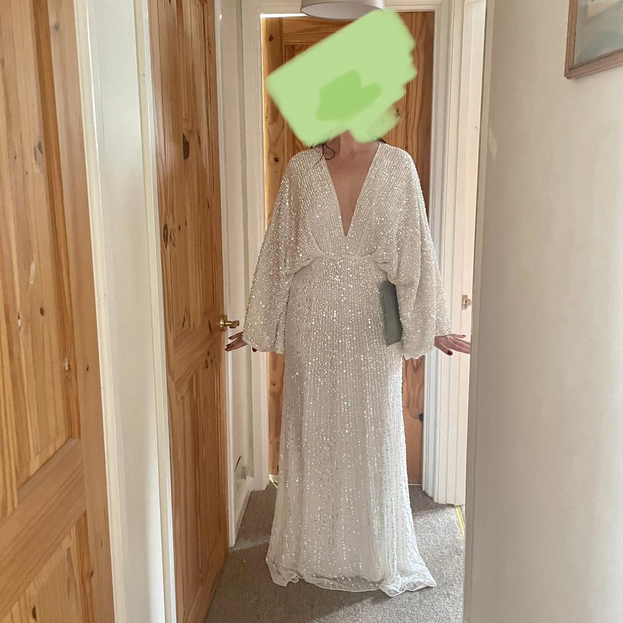 Maxi Dress Sequin Kimono Sleeve Wedding Dress ASOS DESIGN