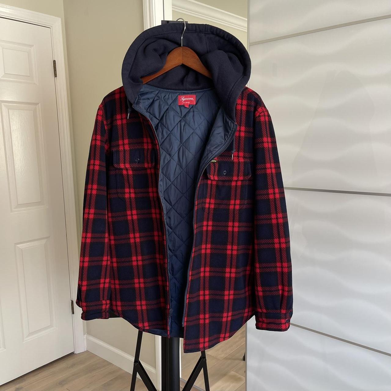 Supreme 2024 flannel hoodie