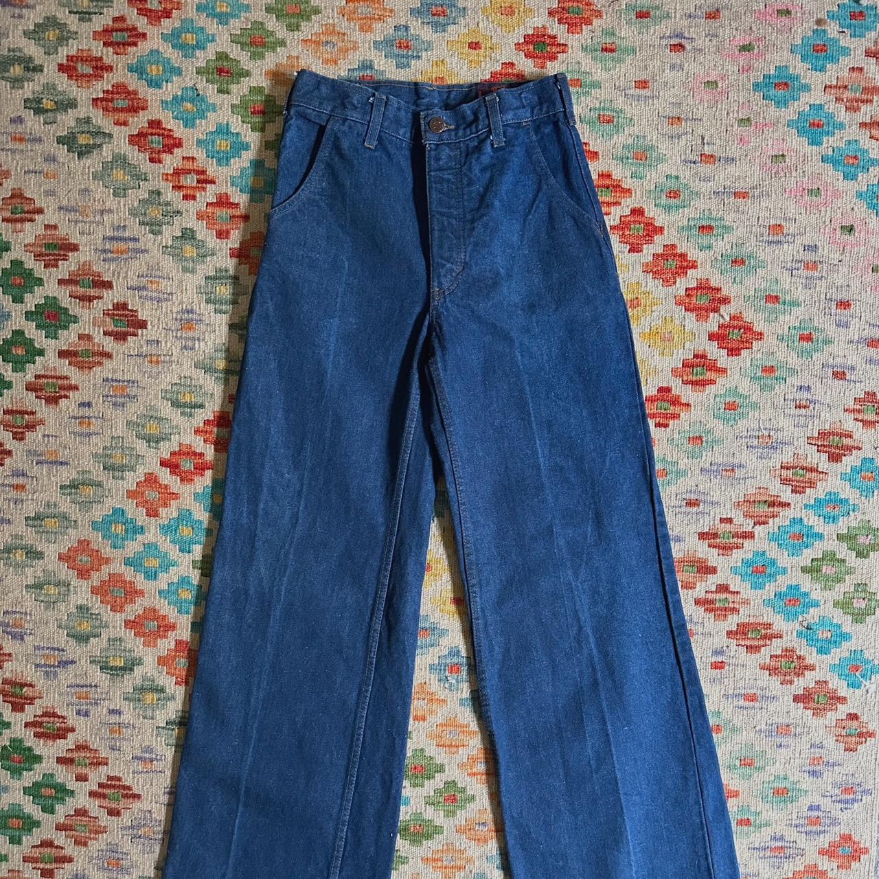 Vintage 70’s hi-waist Landlubber wide-leg jeans ... - Depop