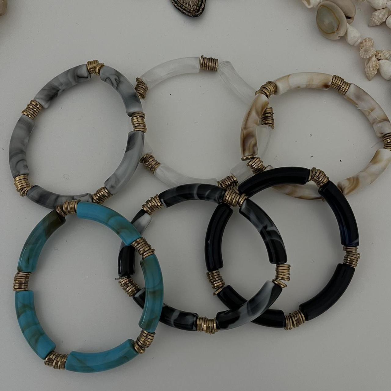 Women's Bracelet - Multi/Blue – Stack Bangle Brac… - image 1