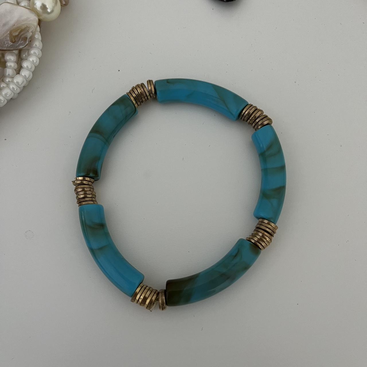 Women's Bracelet - Multi/Blue – Stack Bangle Brac… - image 7
