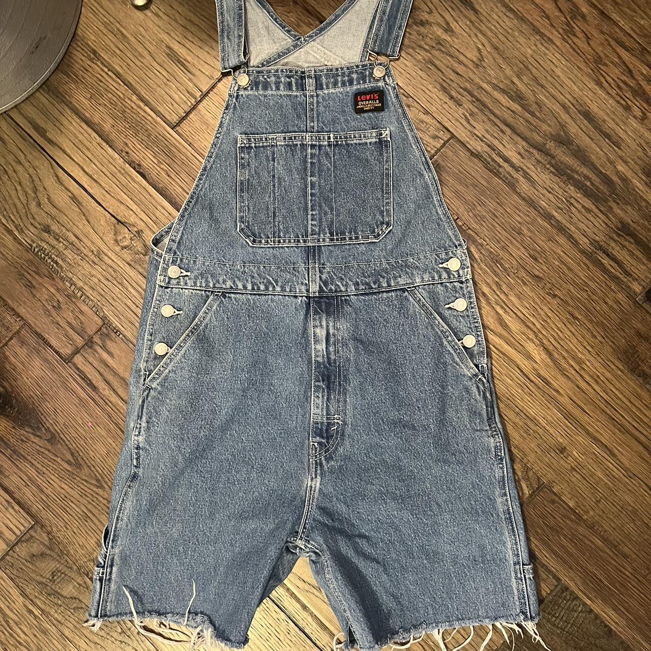 Vintage 1990s Levi overalls Awsome stone wash fits... - Depop