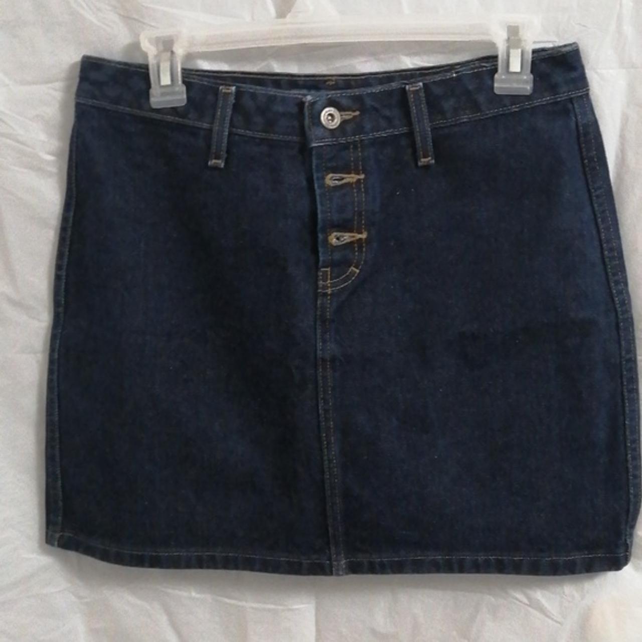BLUENOTES DEEP BLUE MINI JEANS SKIRT Depop