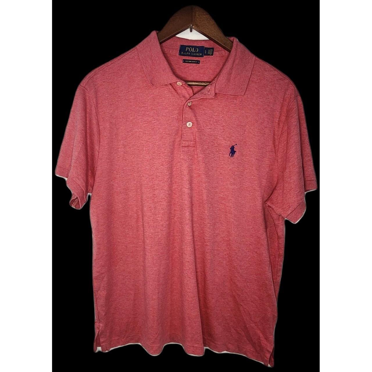 This classic red heather Polo Ralph Lauren shirt is... - Depop