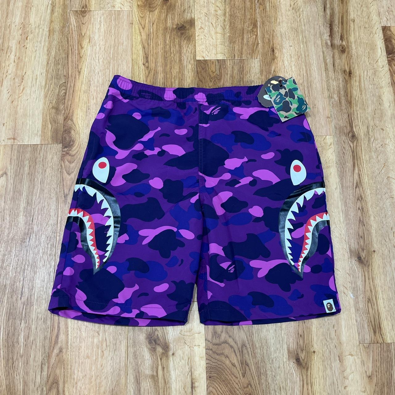 BAPE A Bathing Ape Purple Swim Shorts BAPE Purple. Depop