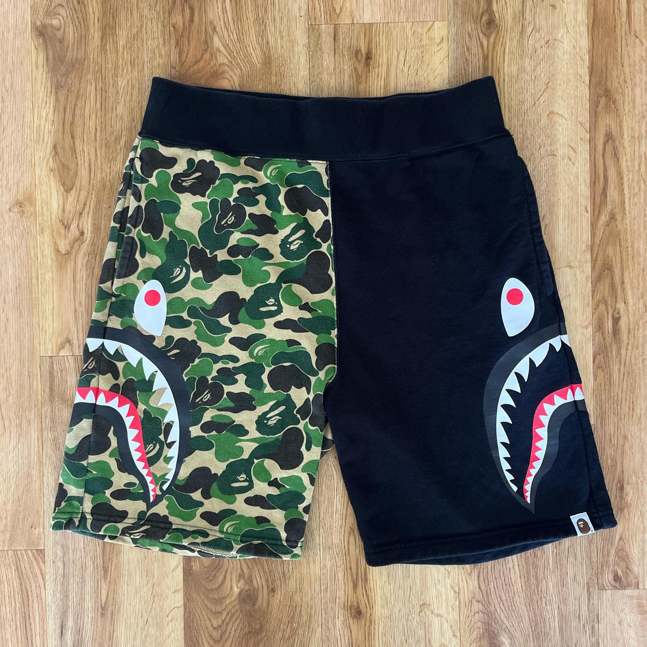 Bape Shorts half black half camo cheapest 100% Authentic with tags and bag SIZE M