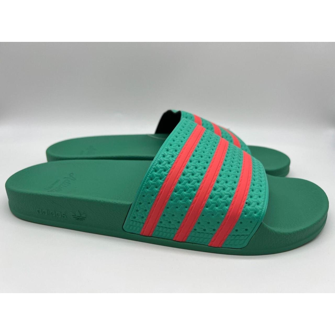 Adidas adilette hi res green best sale