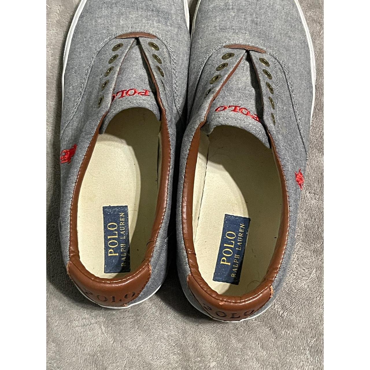 Polo Ralph Lauren Gray Blue Vito Slip On Causal