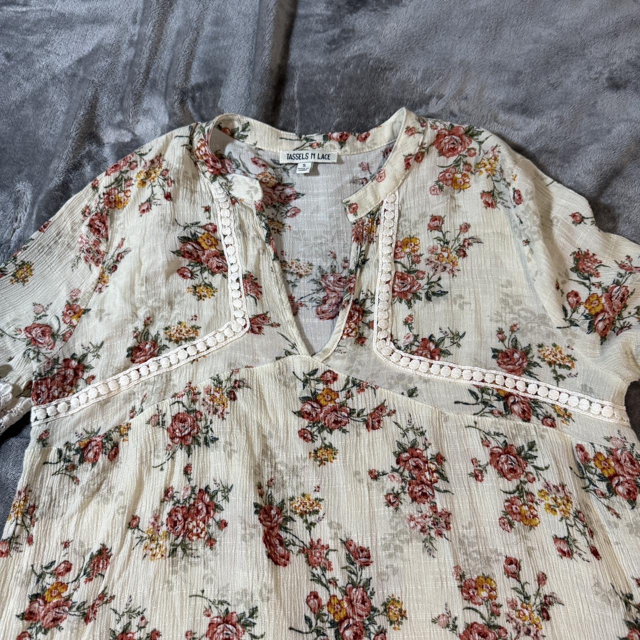 Source Unknown Women's Blouse - White/Multi - S –… - image 3