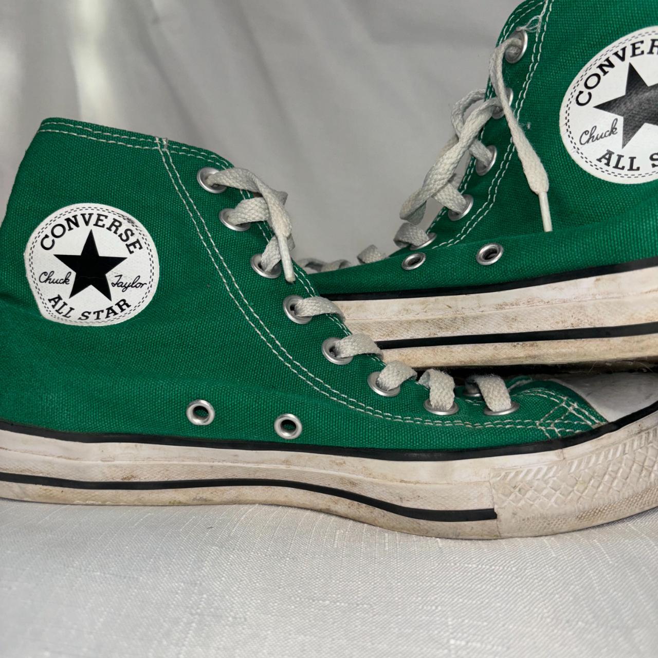 Green Converse Chuck Taylor High Tops, Pet Household... - Depop