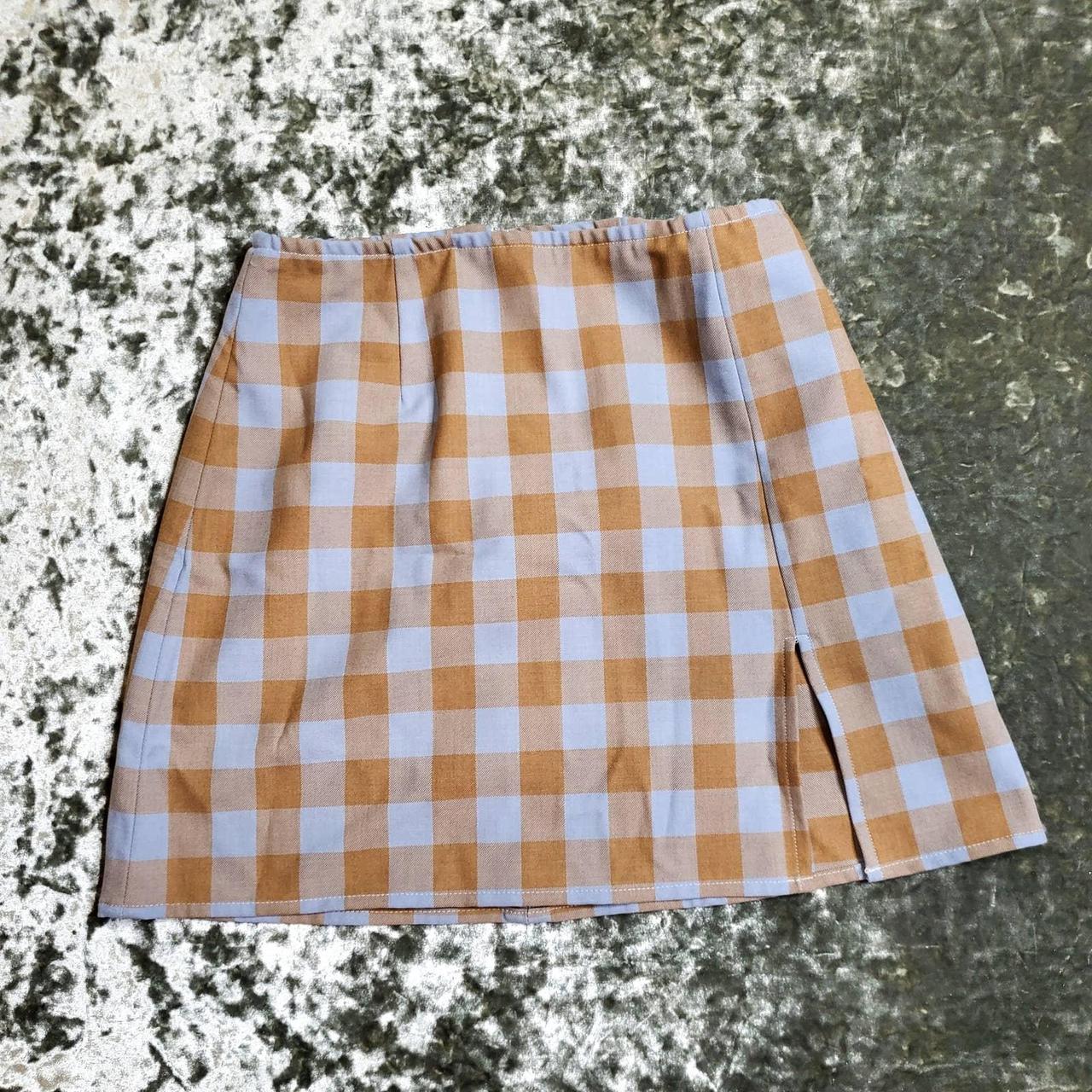 Used yellow hotsell plaid skirt