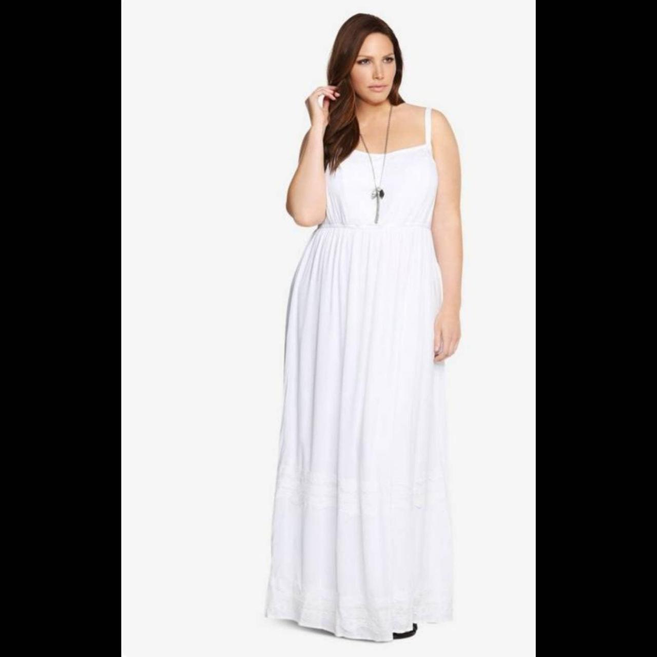 Torrid white maxi outlet dress