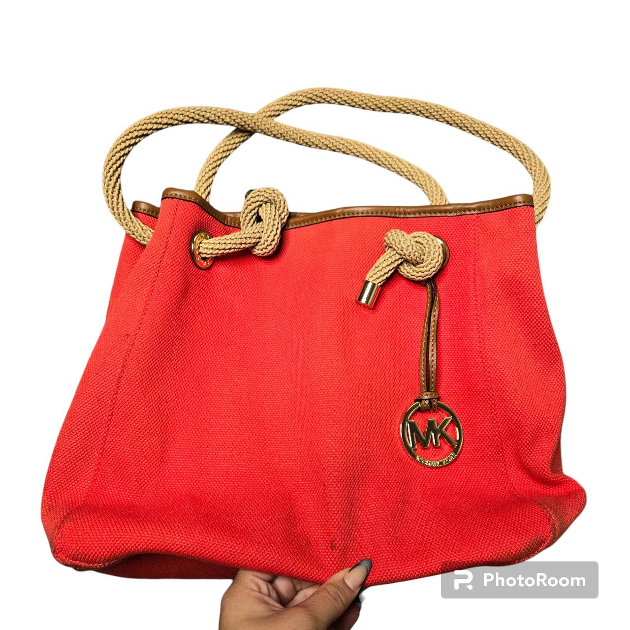 MK high quality Michael Kors ~ Marine Canvas Handbag orange