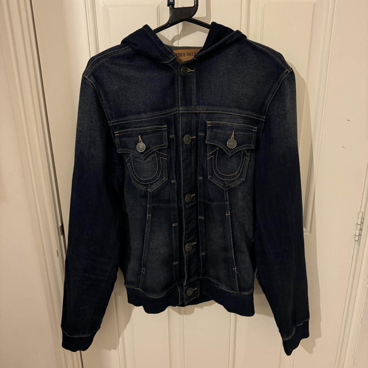 True religion denim hoodie size small Depop