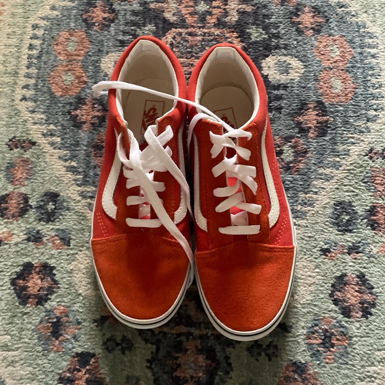 Orange vans old school classic sneakers - Depop