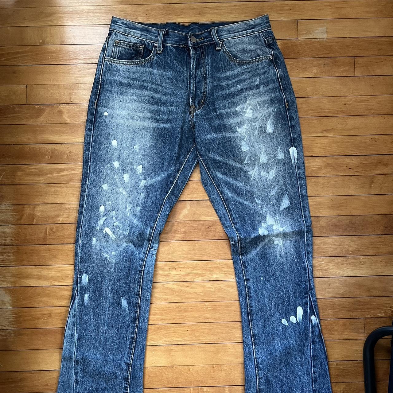 MNML LA B400 Flare Denim Size: 32” Worn once Washed... - Depop