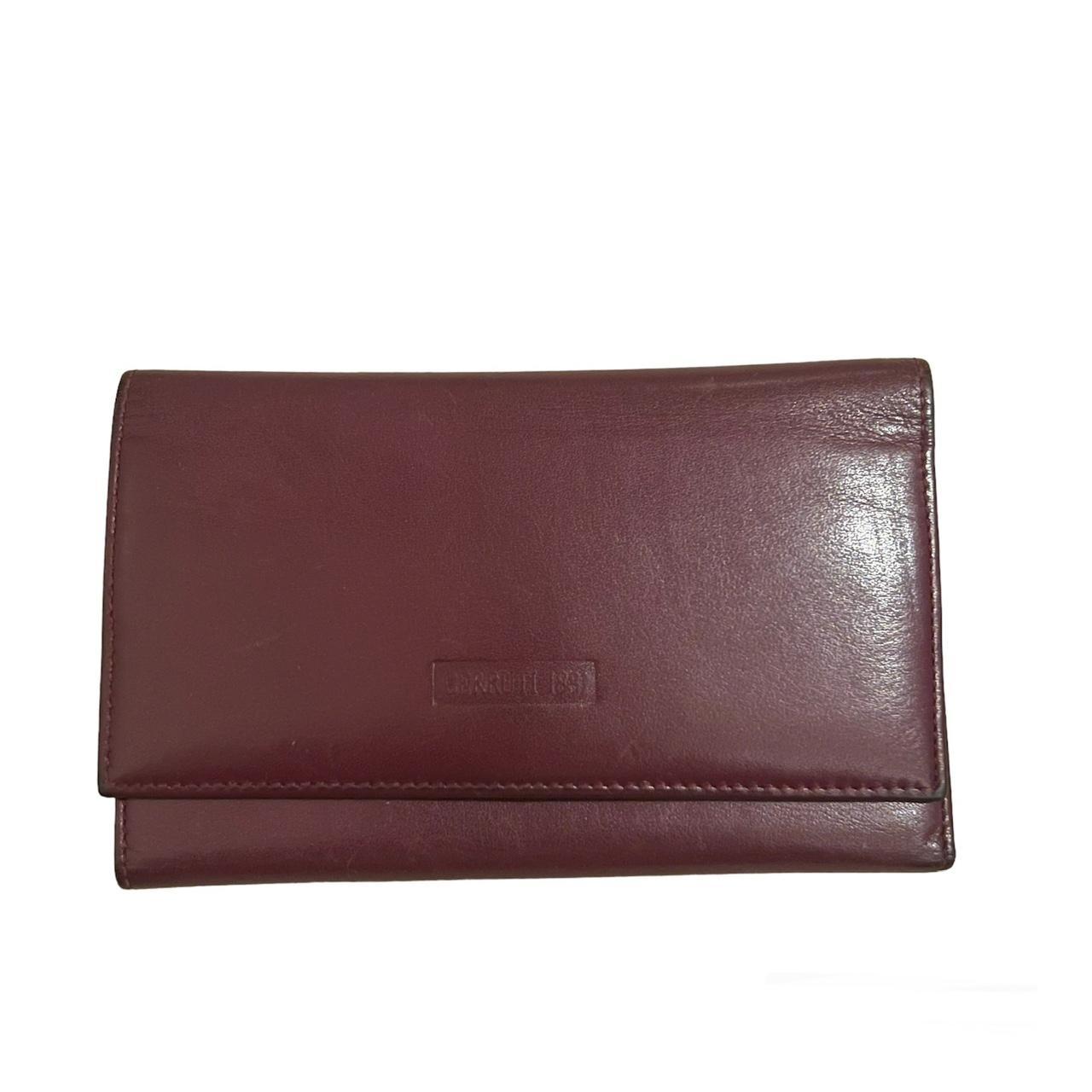 Cerruti 1881 Leather Wallet Burgundy and Green Depop