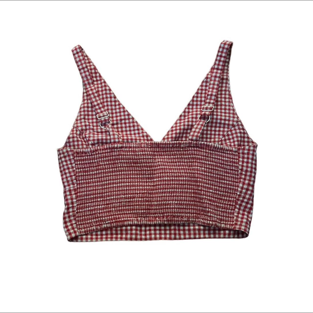 Brandy Melville Red Gingham Top Depop