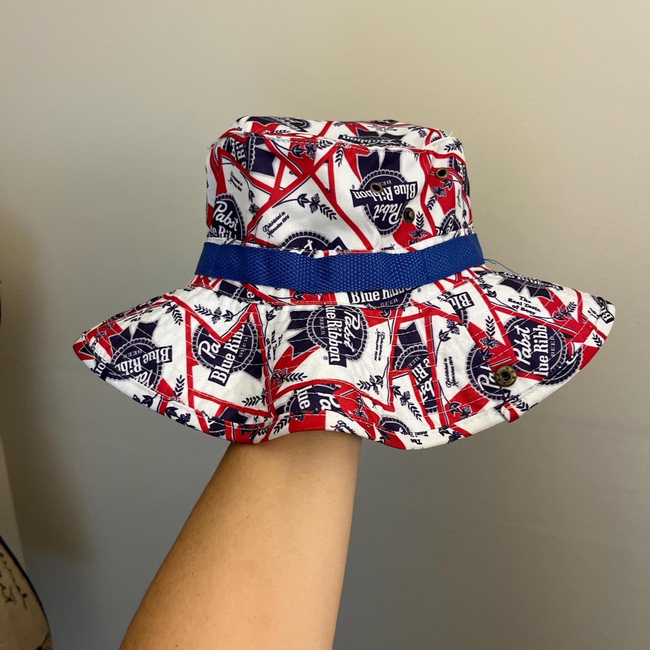 Pabst Blue Ribbon Bucket Hat Also has snaps on side | Depop
