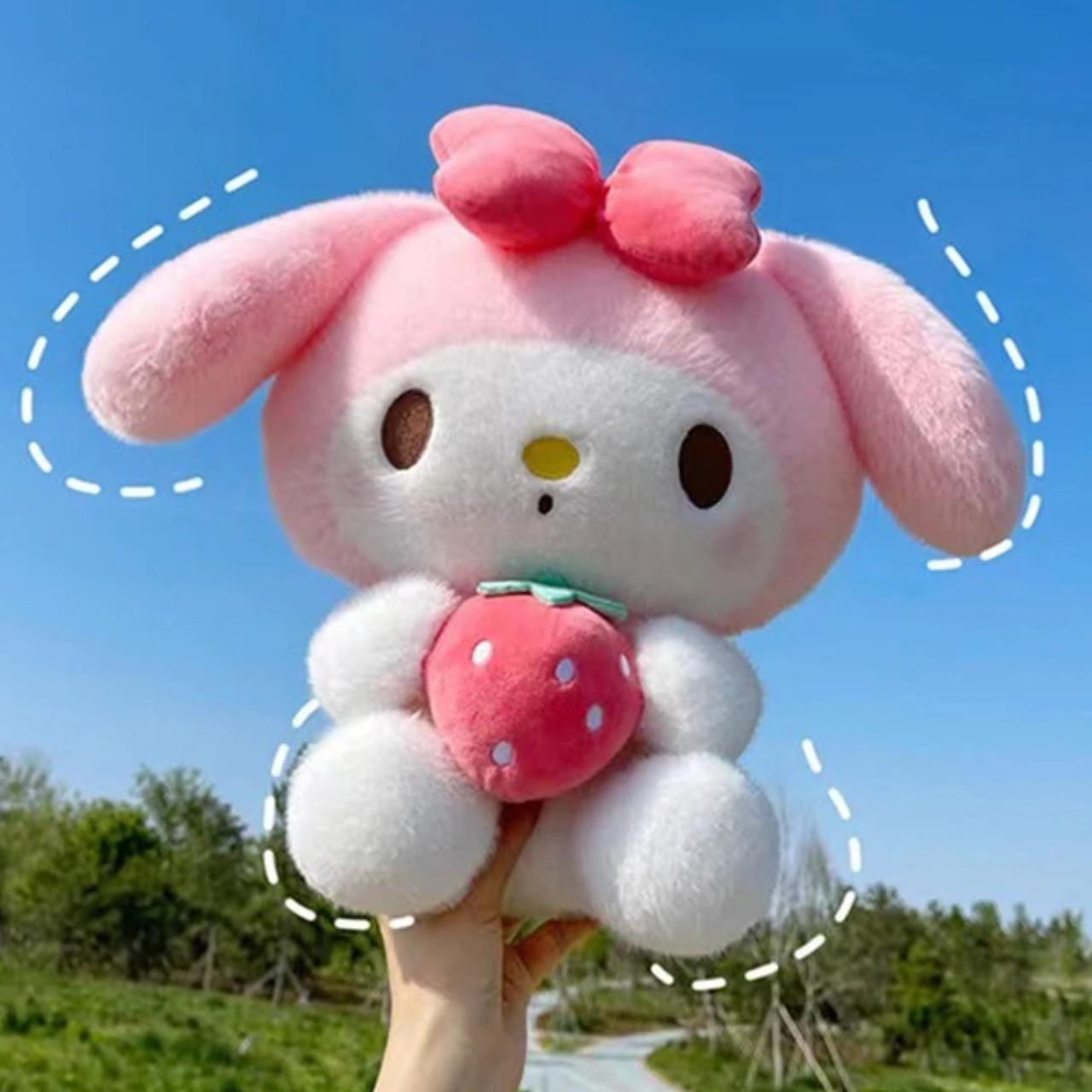 Sanrio My Melody Stawberry Plush 🍓💕 I'm going to... - Depop