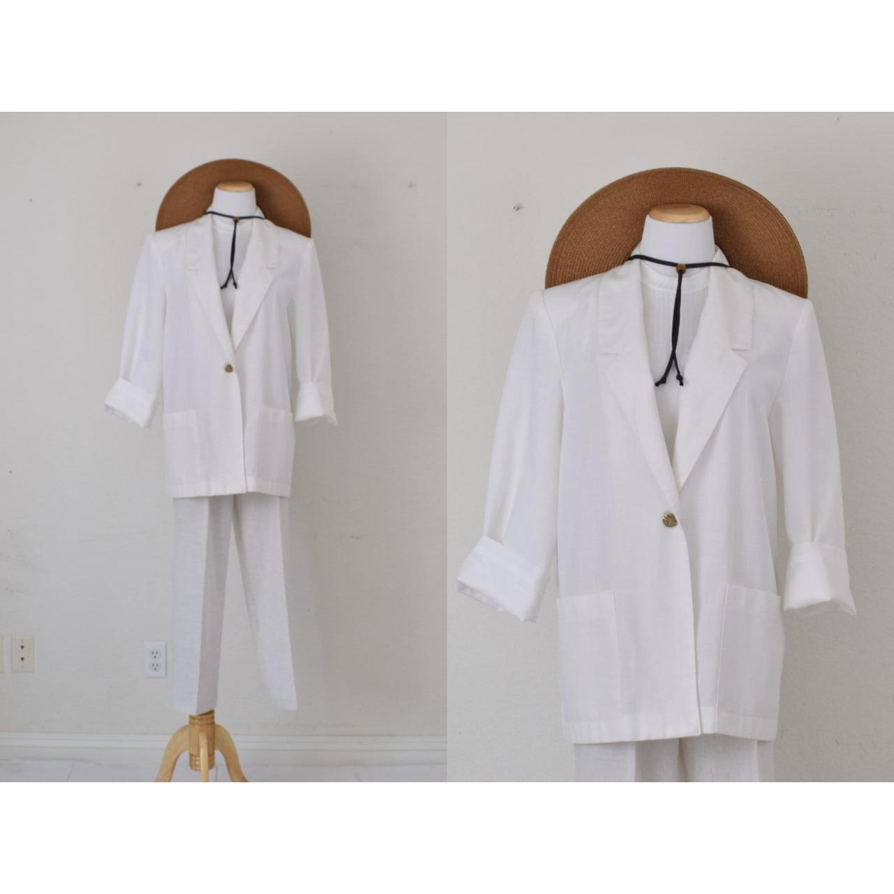 80s white blazer best sale