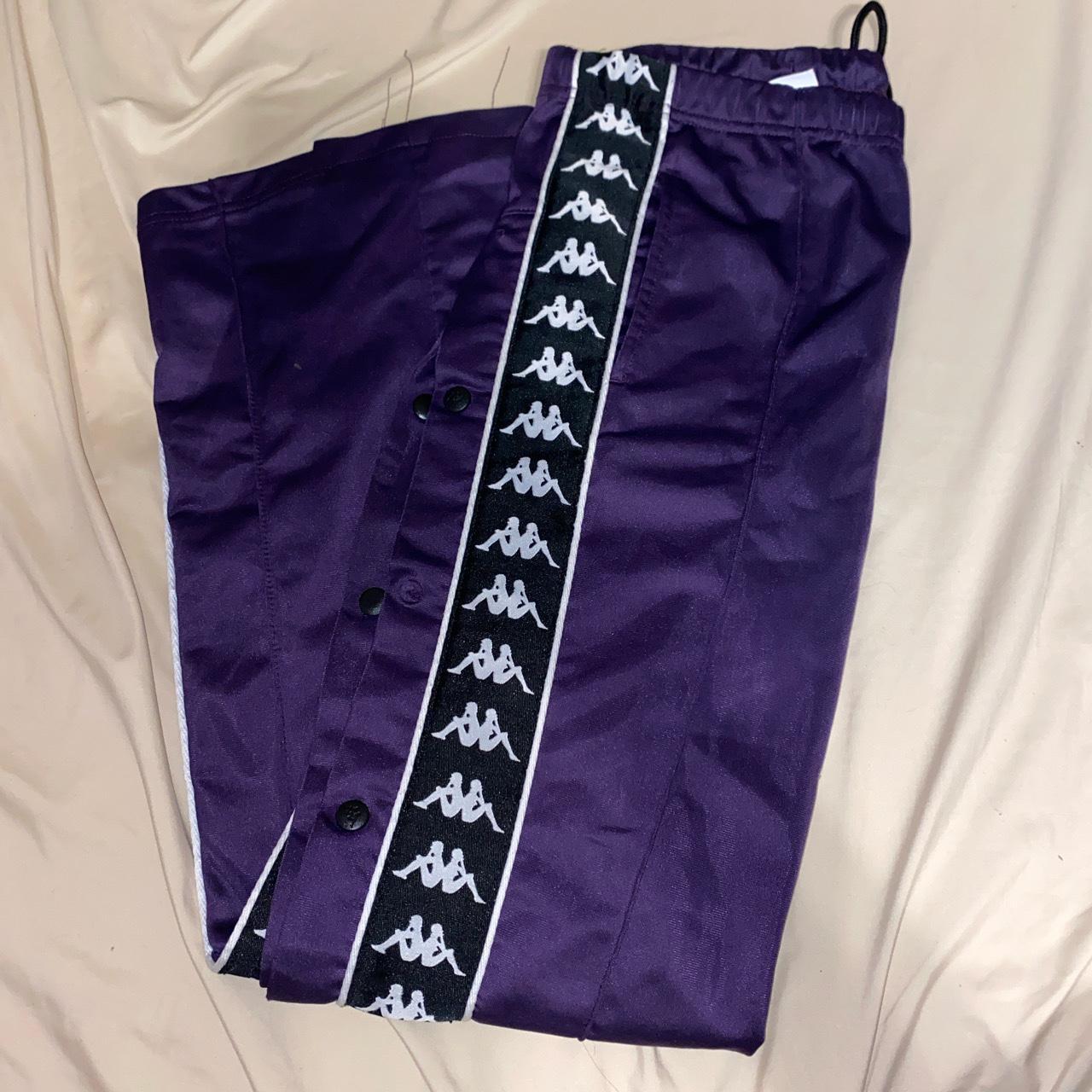 Purple KAPPA button down track pants kappa... Depop