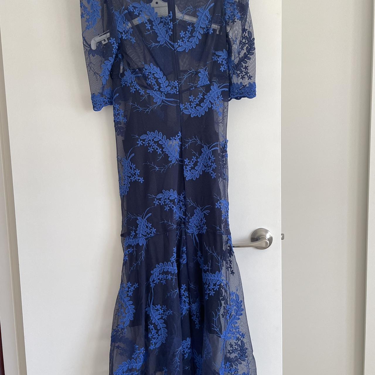 ALICE MCCALL HONEYMOON BLUE MIDI LACE FLORAL DRESS . Depop