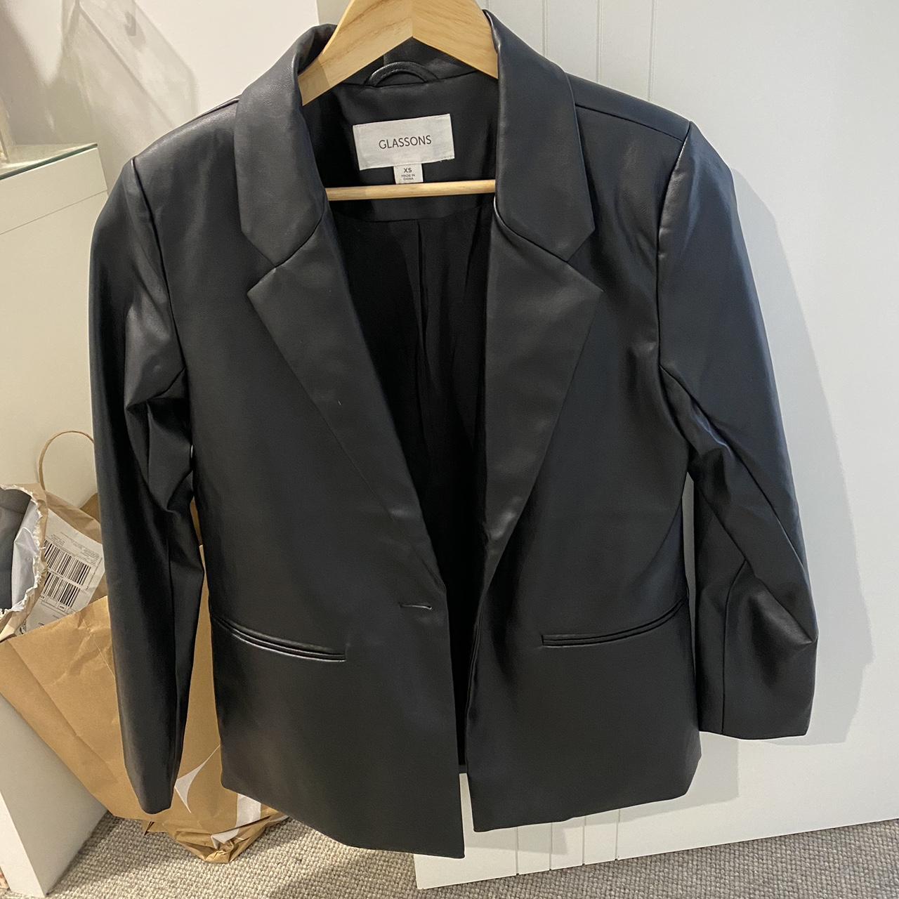 Glassons leather blazer (worn once) Size XS 30 Depop
