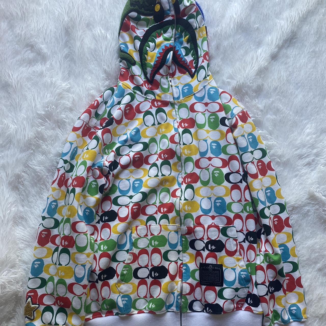 Coach x Bape multicolor full zip up size XL but