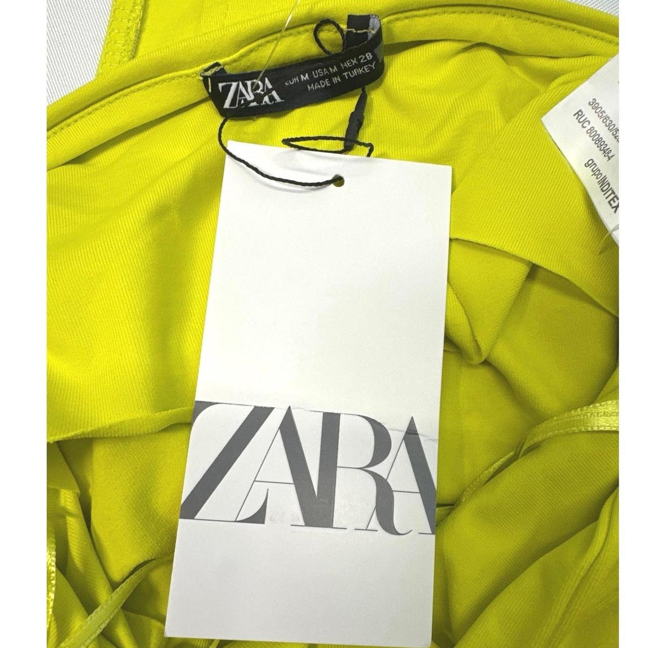 Zara Yellow Chartreuse Sleeveless V-neck Bodysuit | Depop